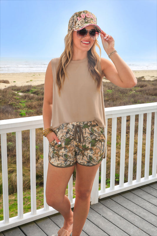 Banks Basic Lettuce Tank- Mocha by Jess Lea