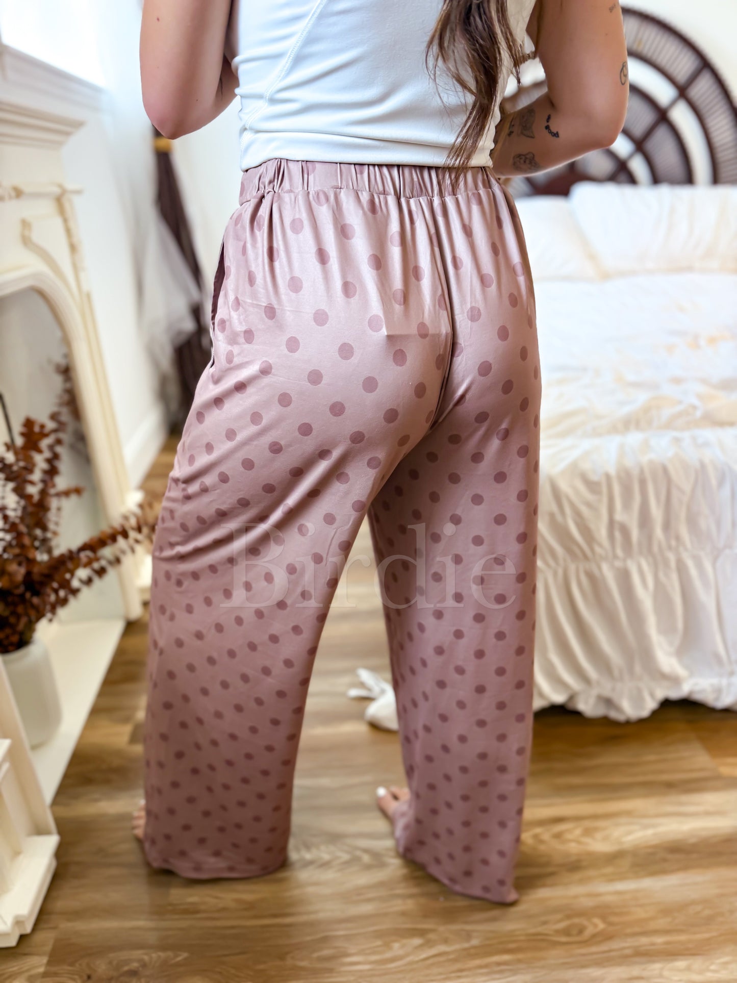 Birdie Stretchy Lounge Pants | Butter Rum Dot by Birdie
