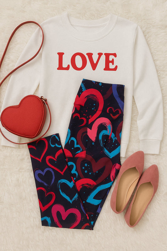 PreOrder | Heart Graffiti Leggings