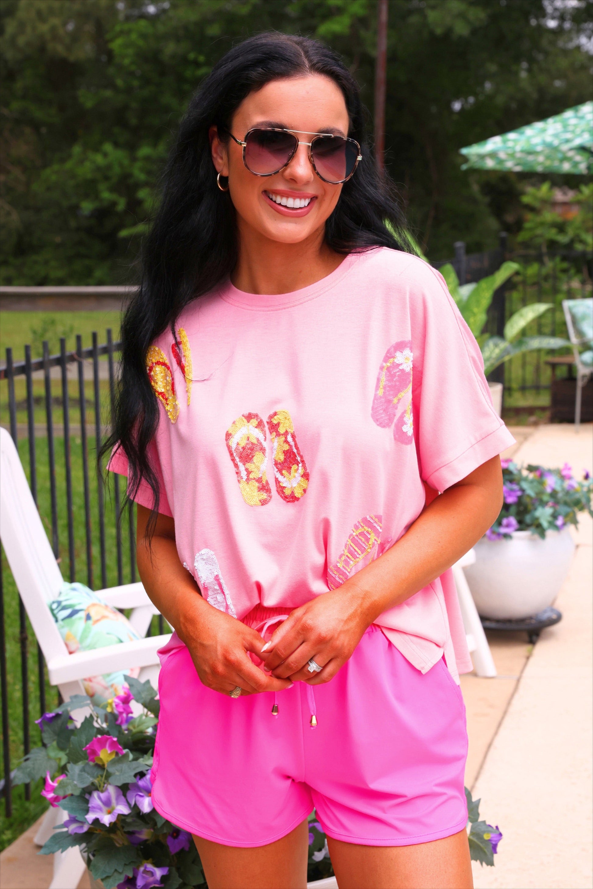Solid Neon Pink Everyday Shorts
