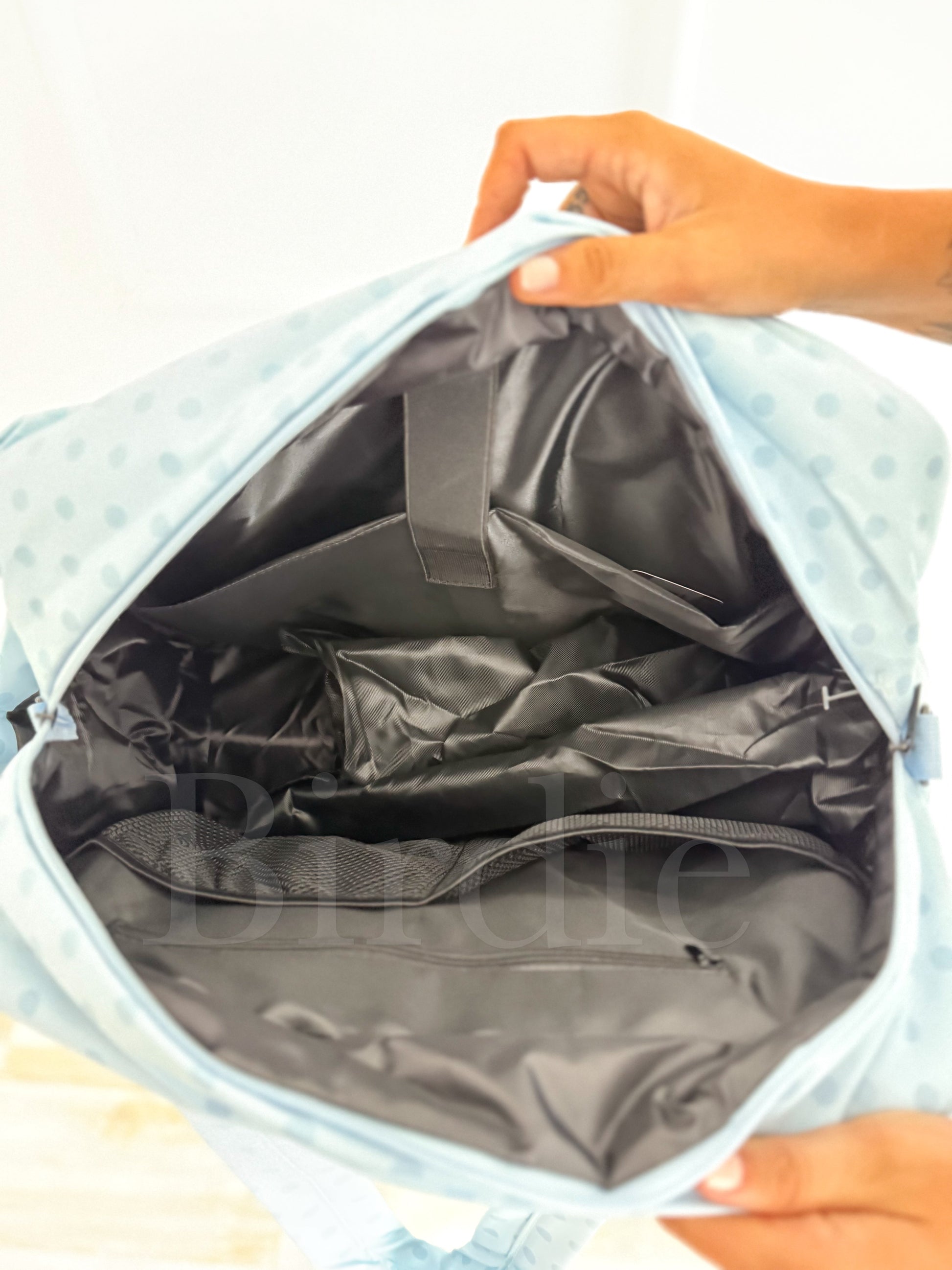 Birdie Daily Hustle Duffel Bag | Powder Blue Dot by Birdie