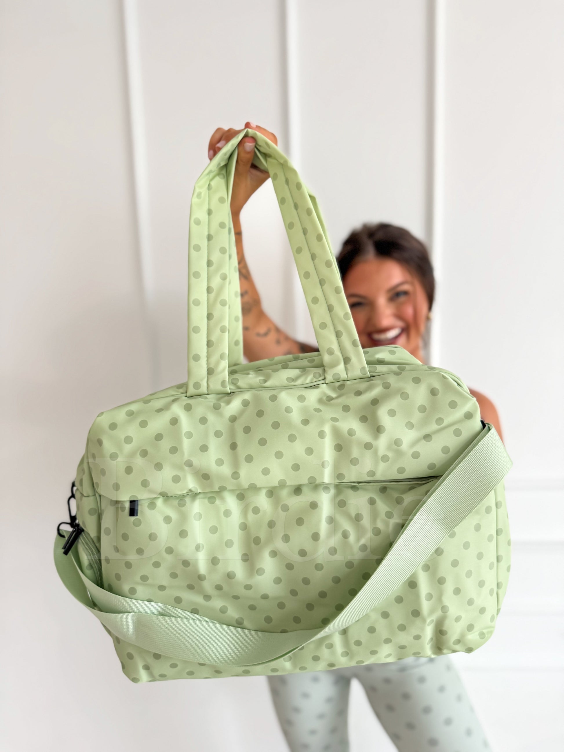 Birdie Daily Hustle Duffel Bag | Pistachio Dot by Birdie