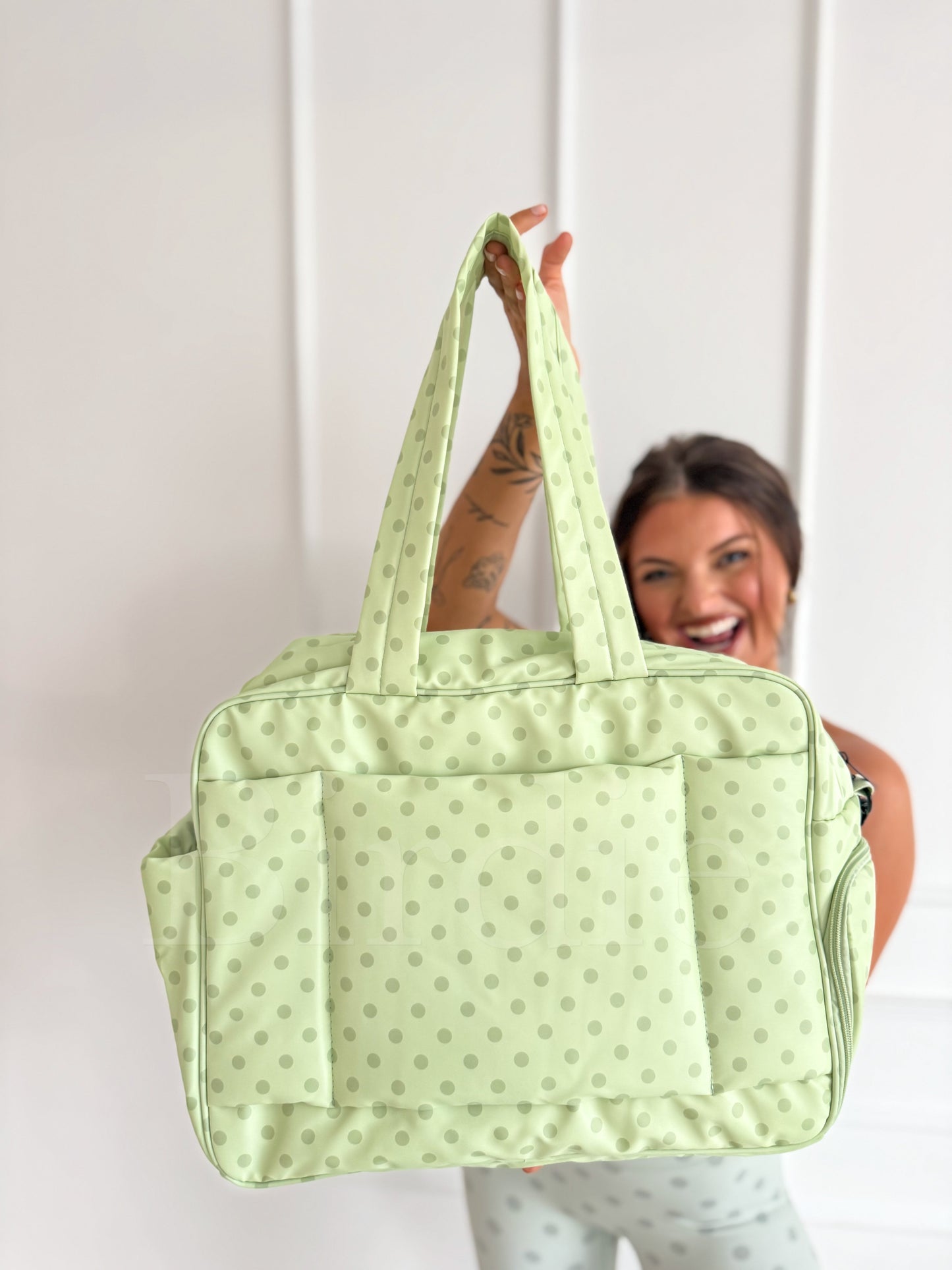 Birdie Daily Hustle Duffel Bag | Pistachio Dot by Birdie