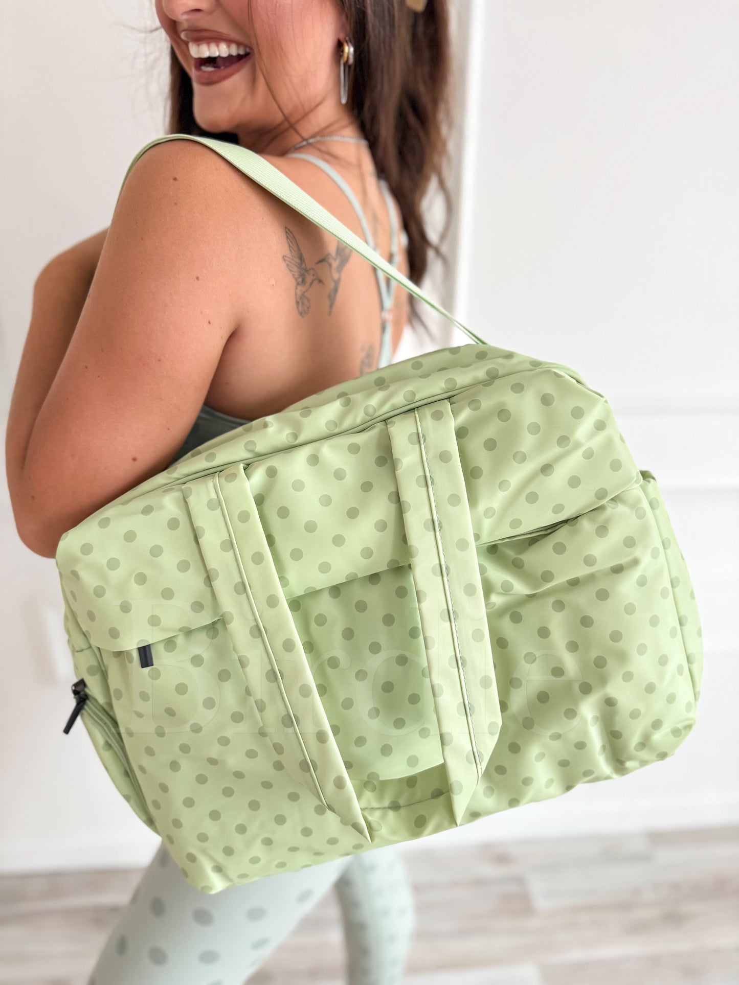 Birdie Daily Hustle Duffel Bag | Pistachio Dot by Birdie