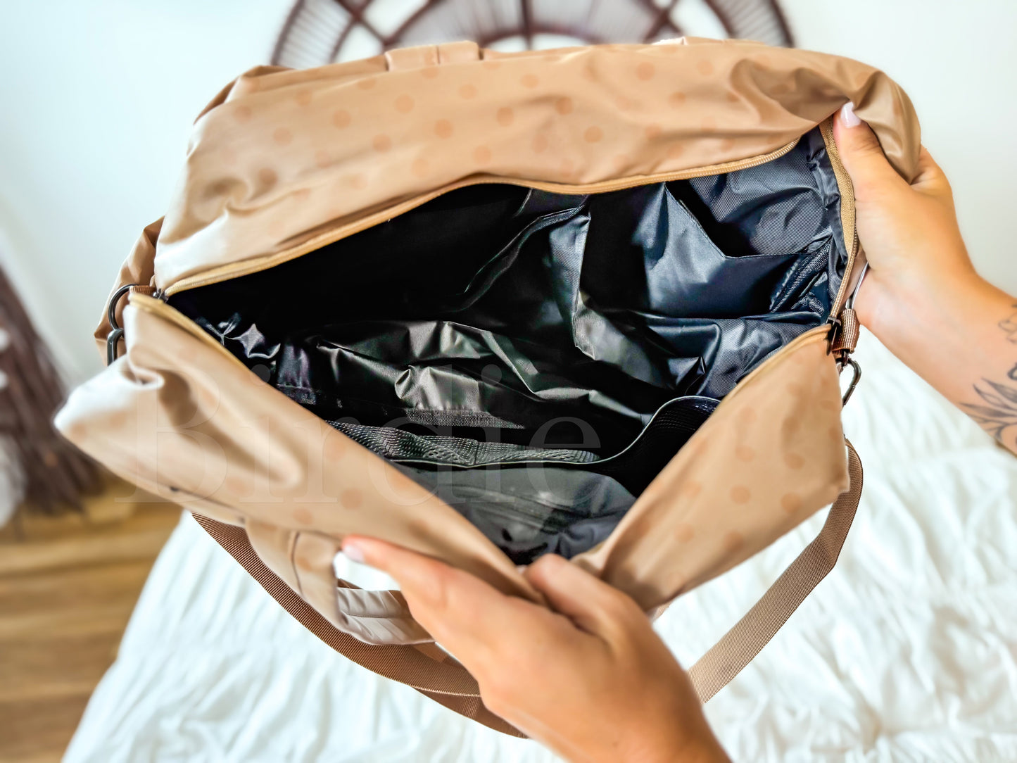 Birdie Daily Hustle Duffel Bag | Butter Rum Dot by Birdie