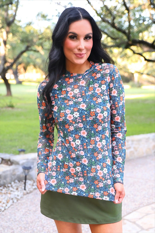 PREORDER- Kate Mesh Top- Gwen Floral by Jess Lea