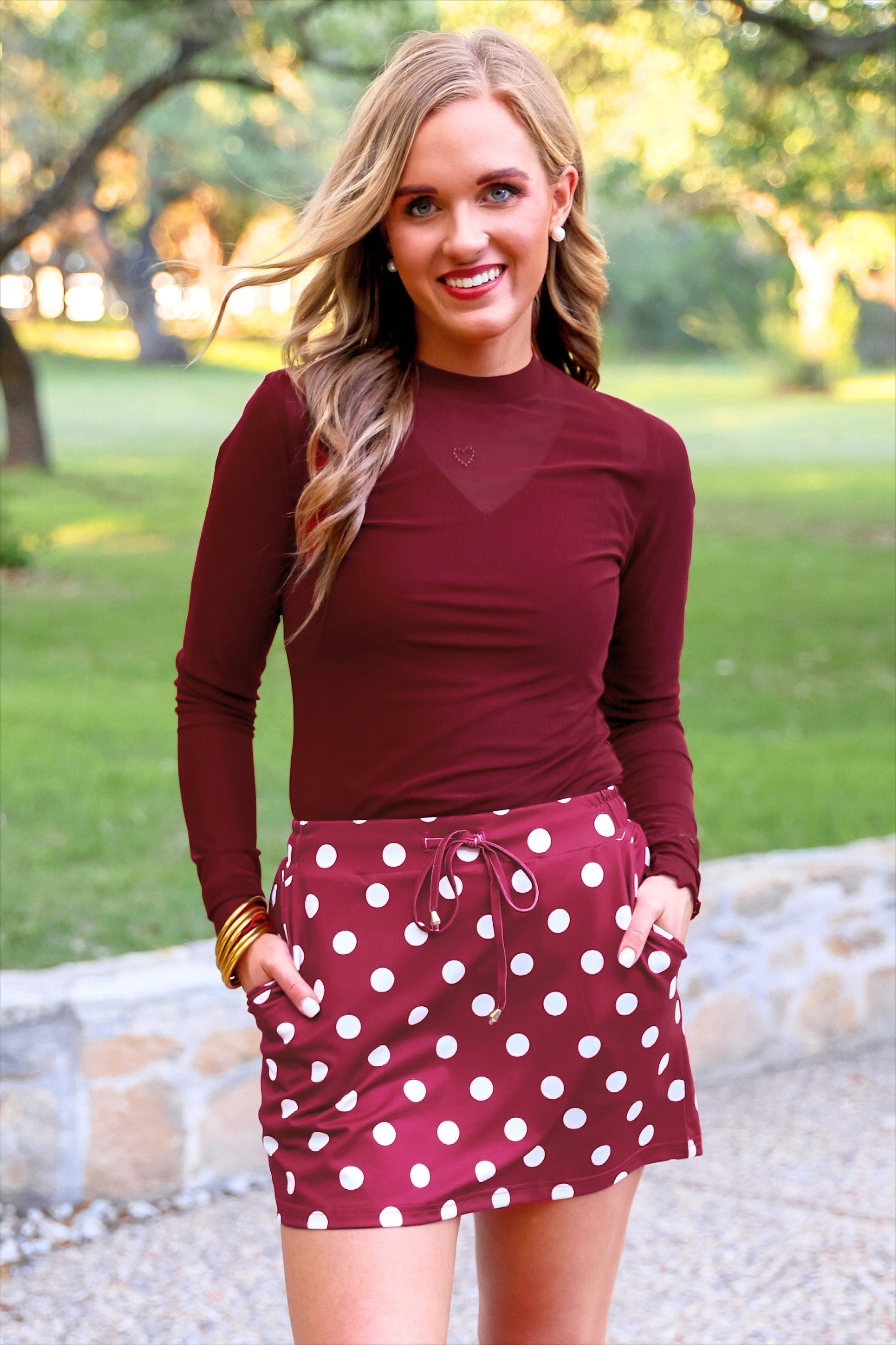 PREORDER- Kate Mesh Top- Burgundy by Jess Lea