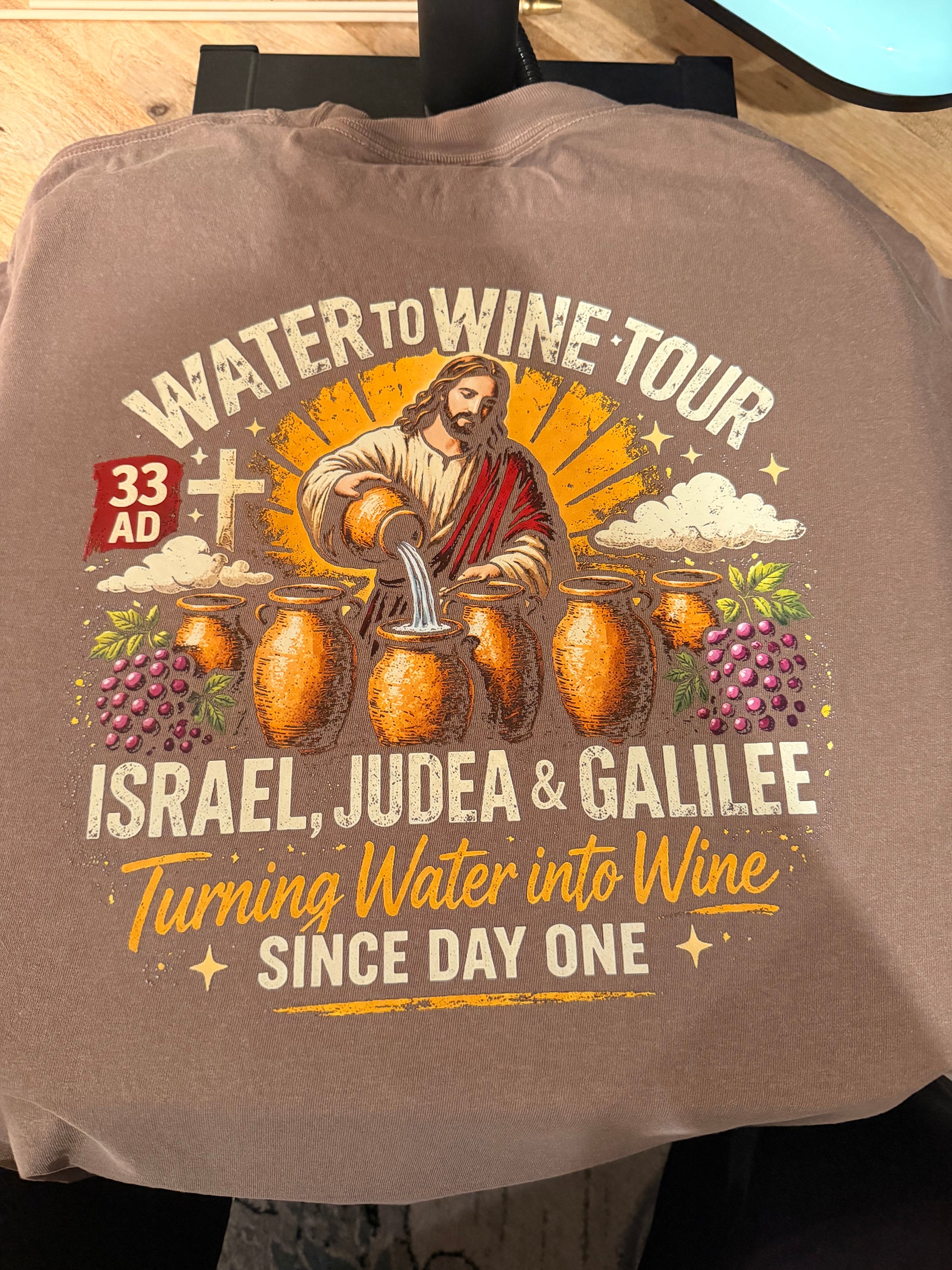 Water to Wine Tour T-Shirt, Unisex by Knitted Grace