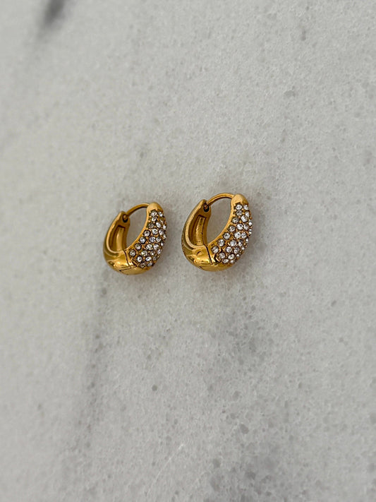 DAINTY DIAMOND HUGGIES by Chansuttpearls