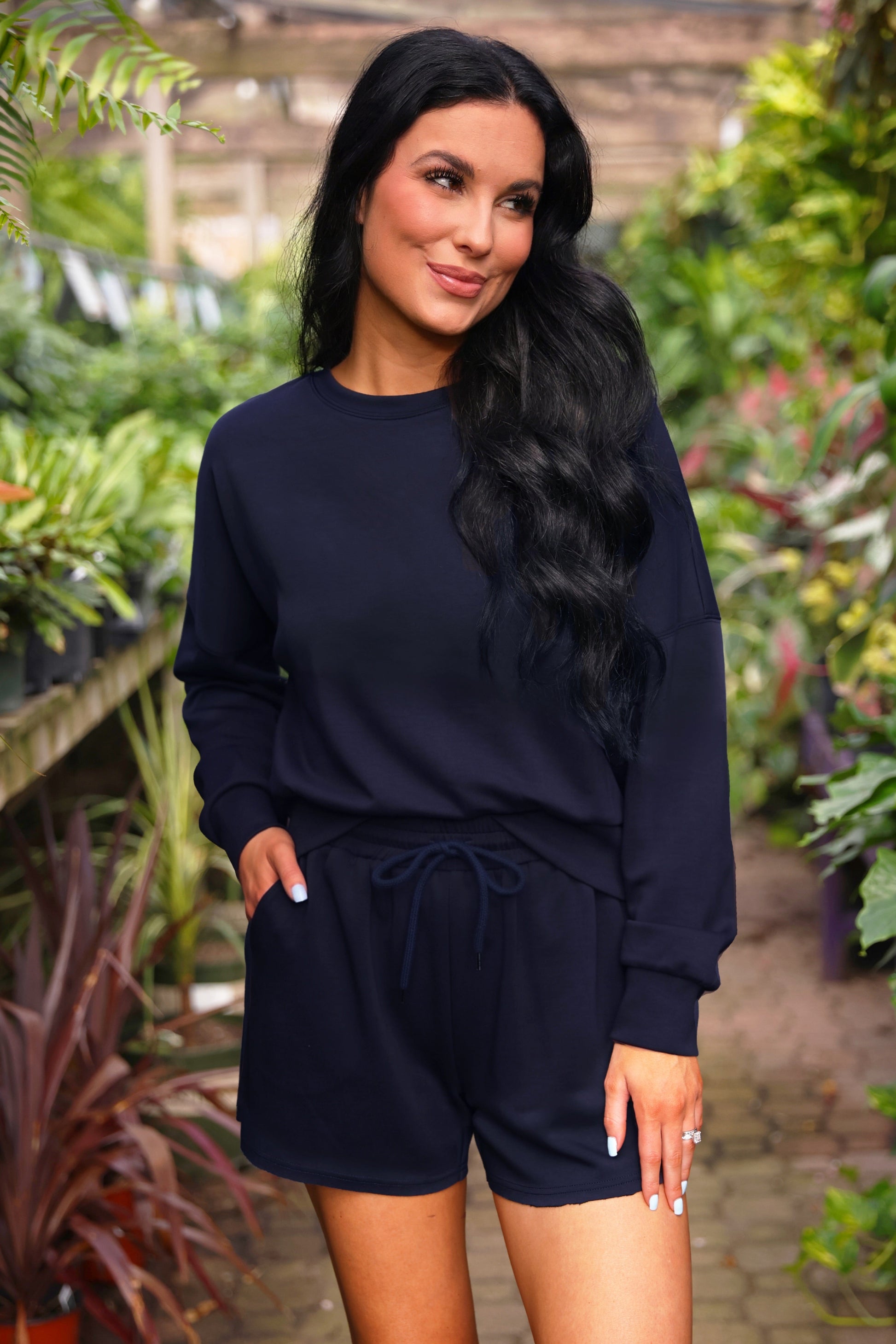 Luna Luxe Pullover Set - Navy by Jess Lea