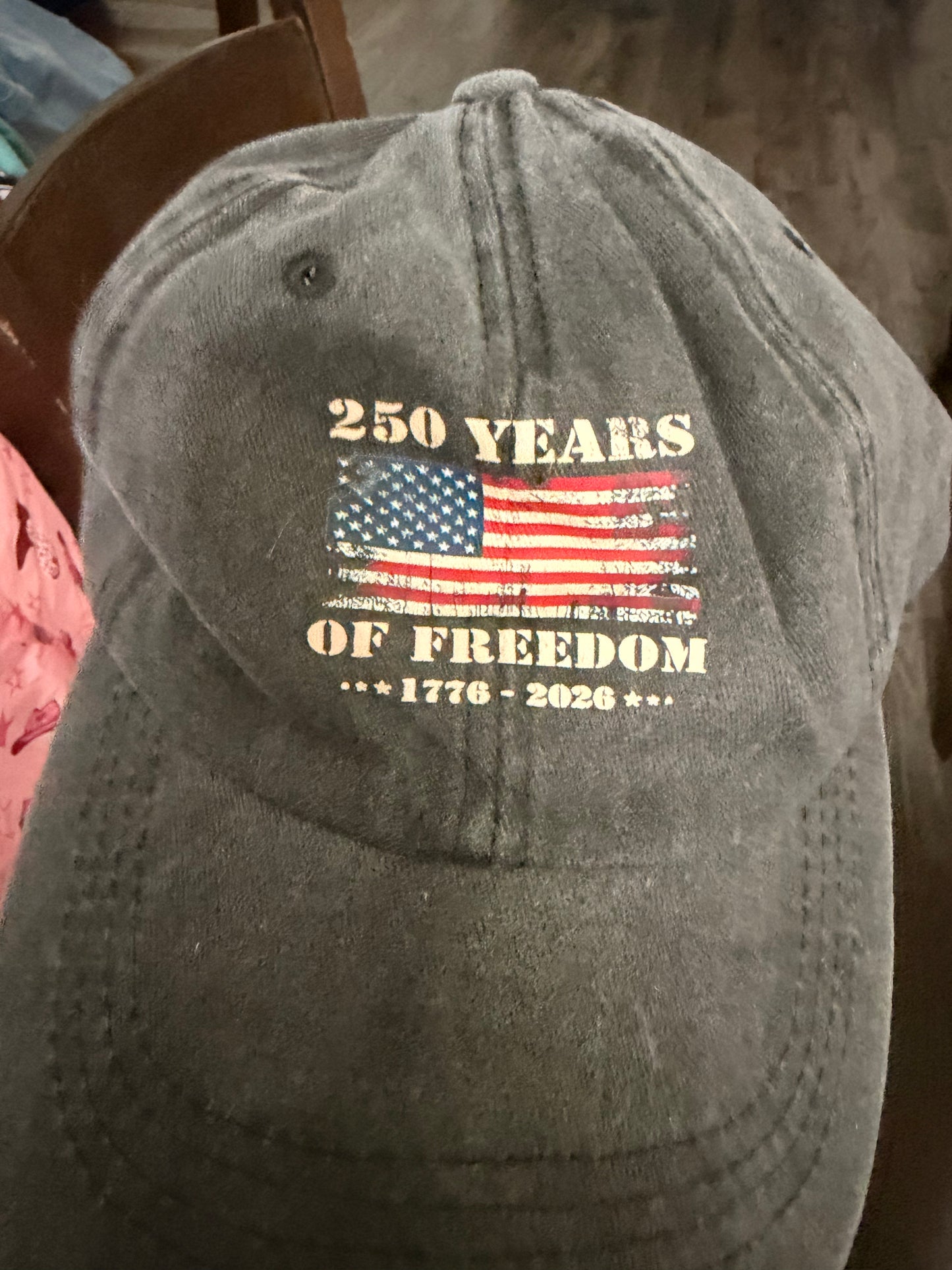 America 250 Vintage Black Baseball Cap