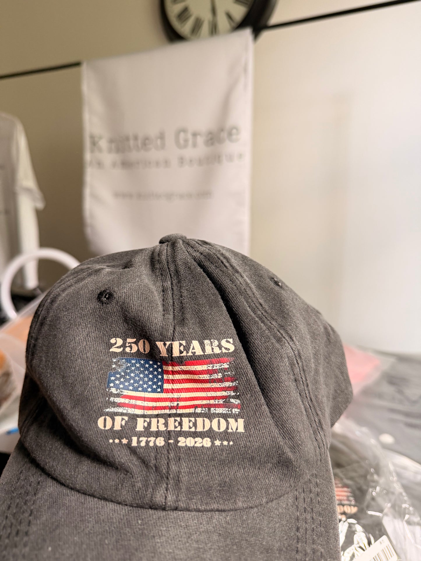 America 250 Vintage Black Baseball Cap