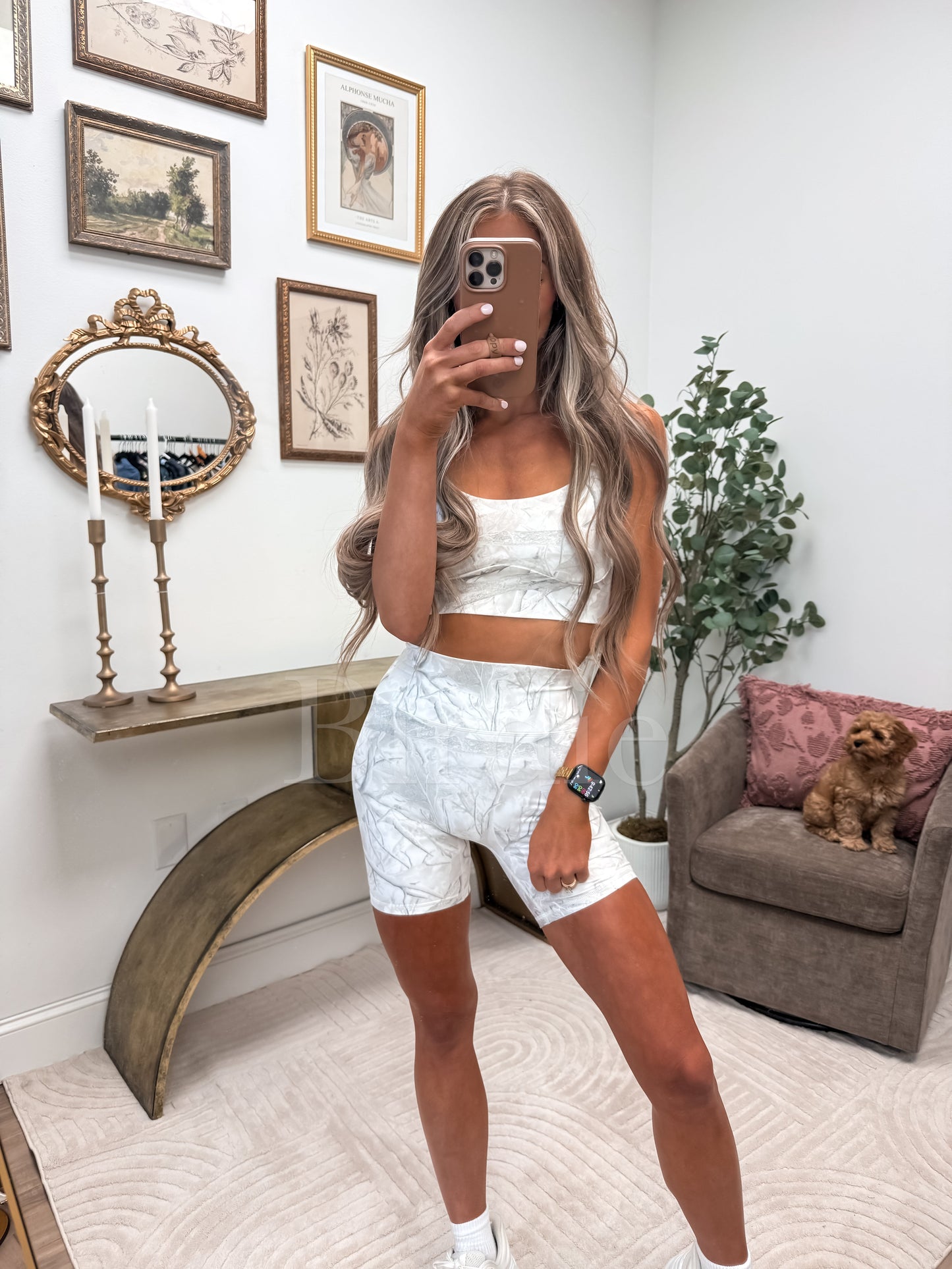 Birdie Elevated Motion Biker Shorts | Pearl Camo by Birdie