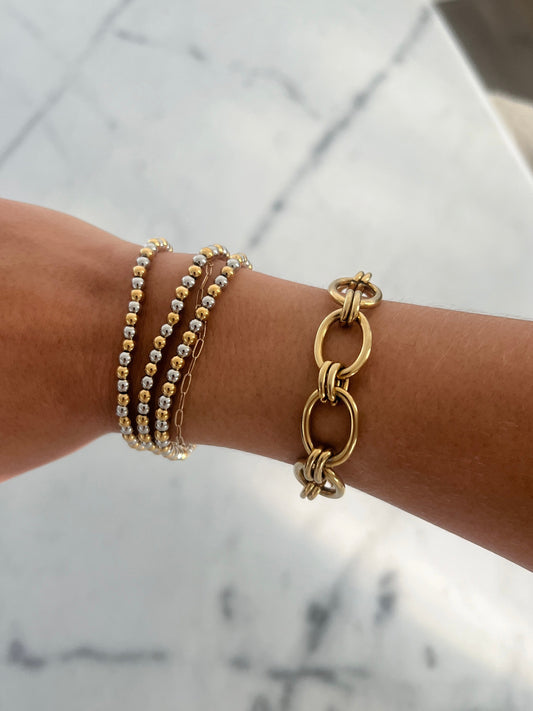 TWO TONED BEADED BRACELET by Chansuttpearls