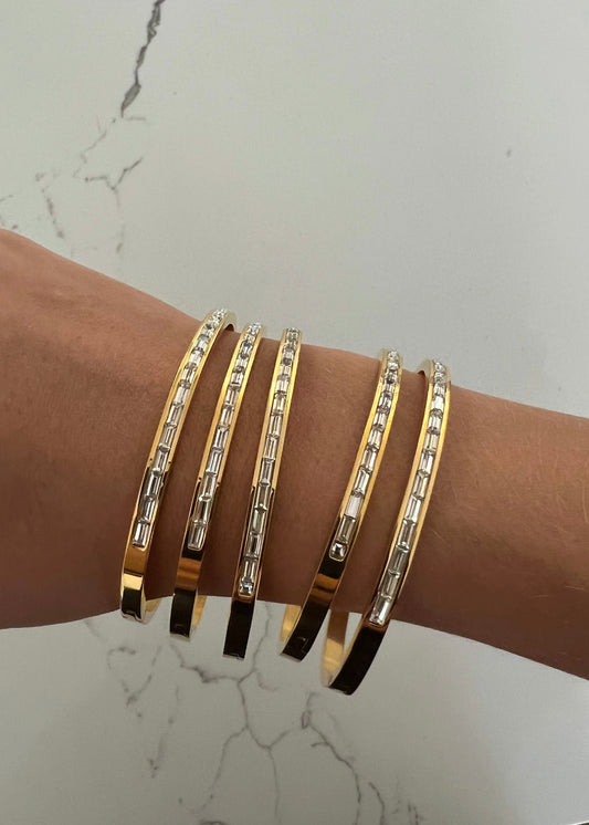 THE DAINTY DIAMOND BANGLE by Chansuttpearls
