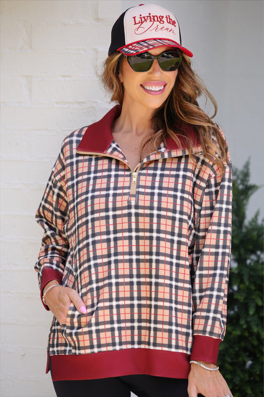 PREORDER- Everyday Pullover- Nora Plaid by Jess Lea
