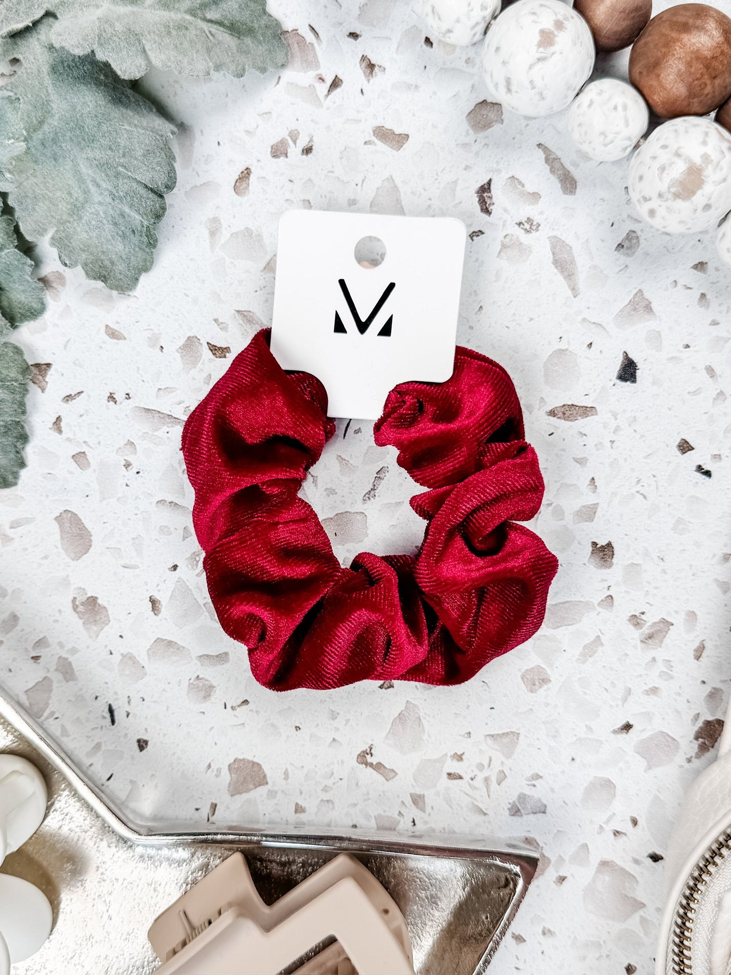 IN STOCK Velvet Scrunchie - Red FINAL SALE