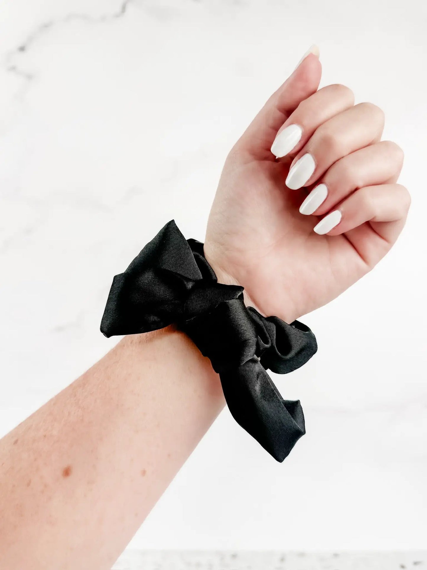 Women Satin Bow Scrunchie Hair Tie for Fine Hair Elegant Accessory