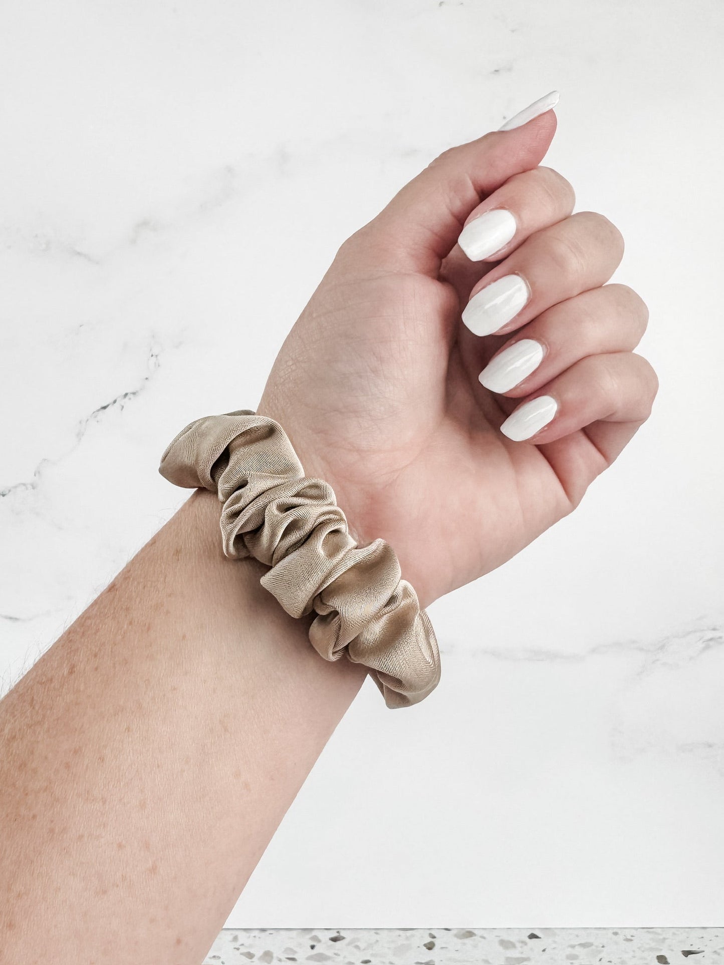 IN STOCK Satin Neutral Trio Scrunchies FINAL SALE