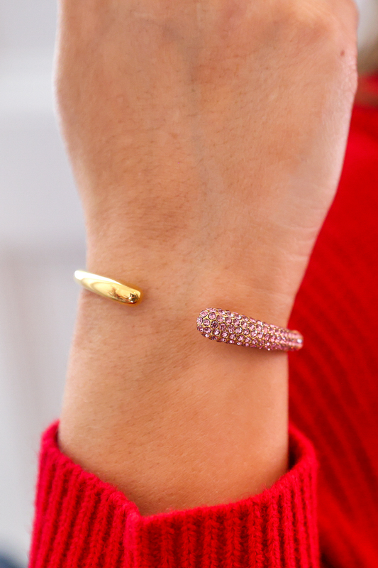 Pink Gems Embrace Cuff by Jess Lea