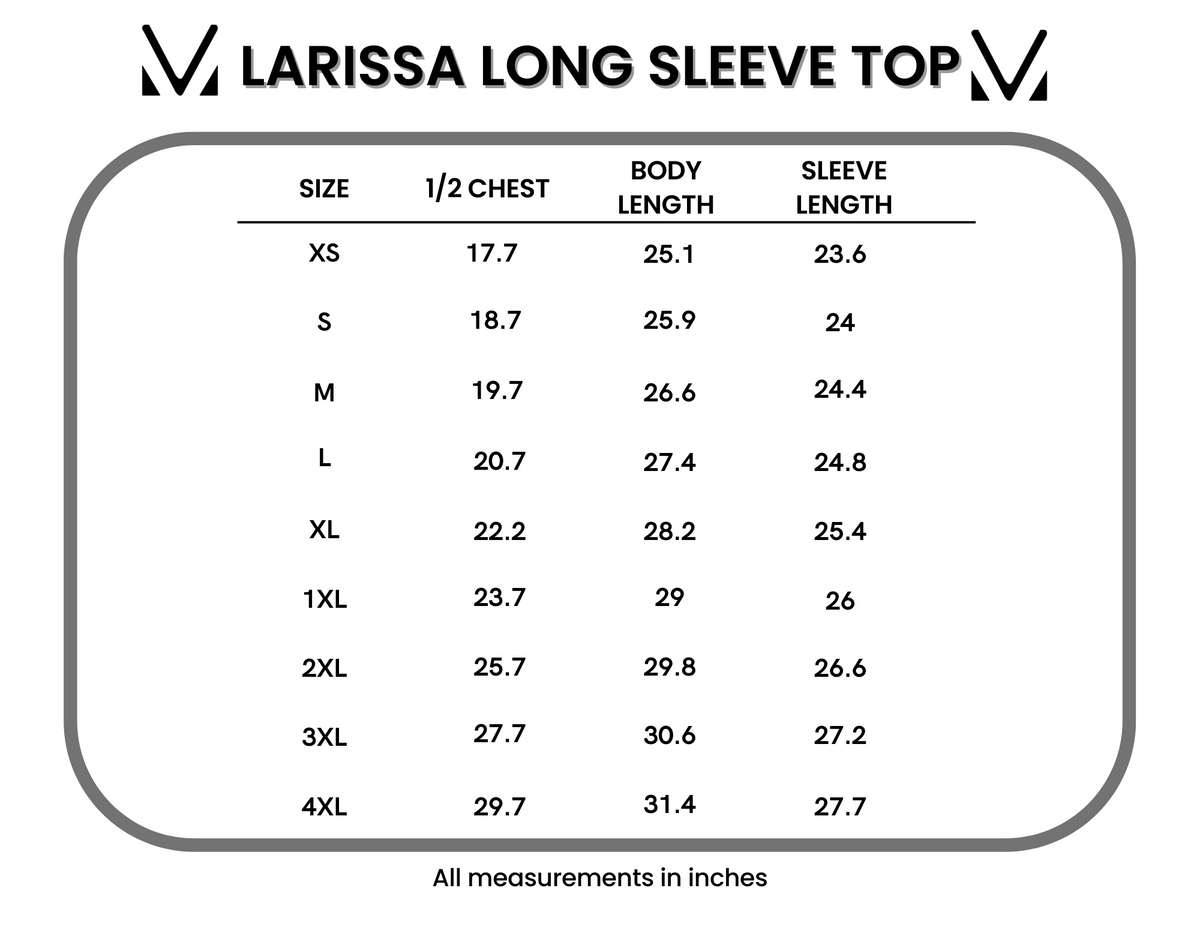 IN STOCK Larissa Long Sleeve - Neutral Leaves by Michelle Mae
