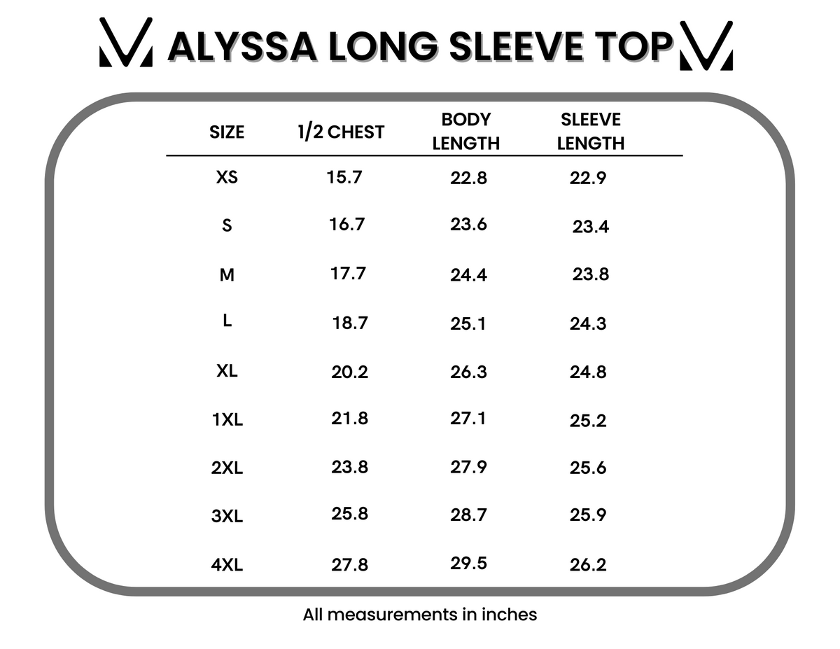 IN STOCK Alyssa Long Sleeve Top - Black by Michelle Mae