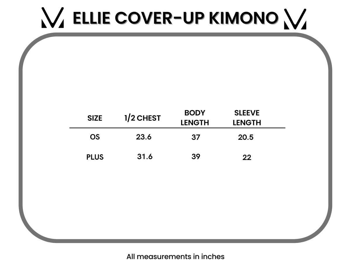 IN STOCK Ellie Cover-Up Kimono - Blue FINAL SALE by Michelle Mae
