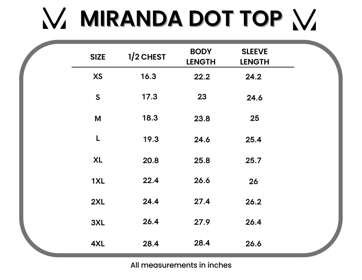 IN STOCK Miranda Dot Top - Brown by Michelle Mae