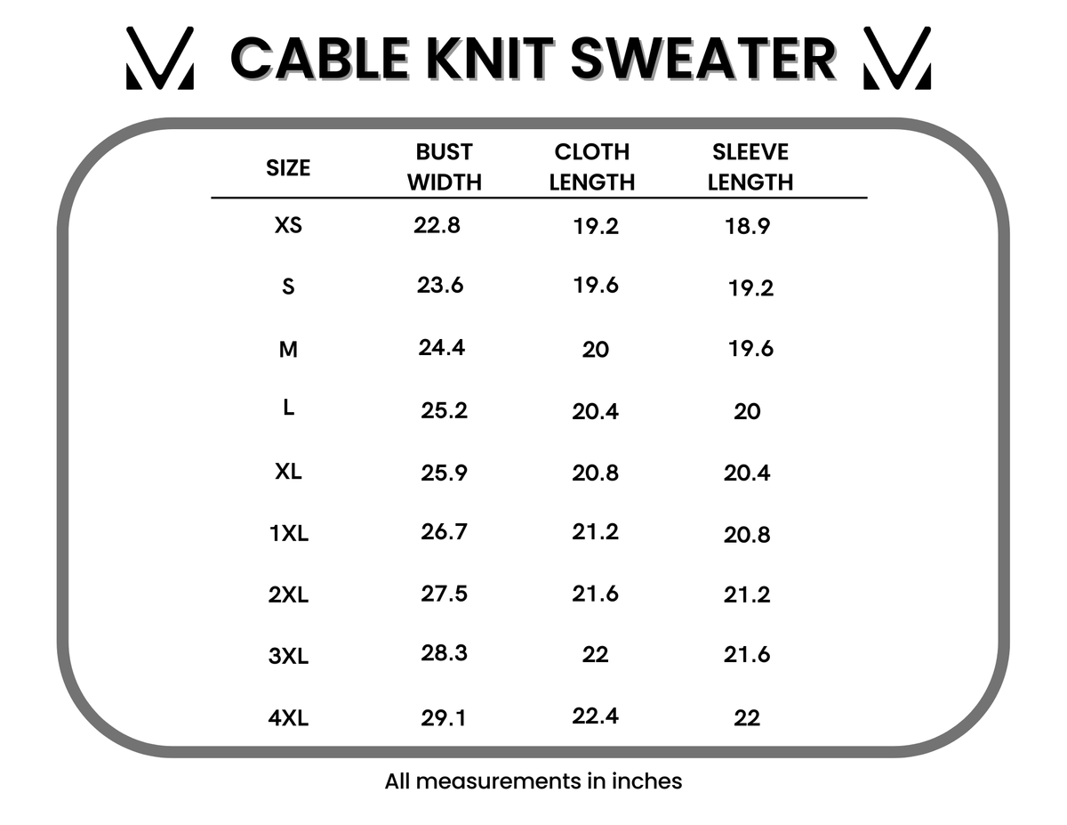 IN STOCK Cable Knit Sweater - Cranberry by Michelle Mae