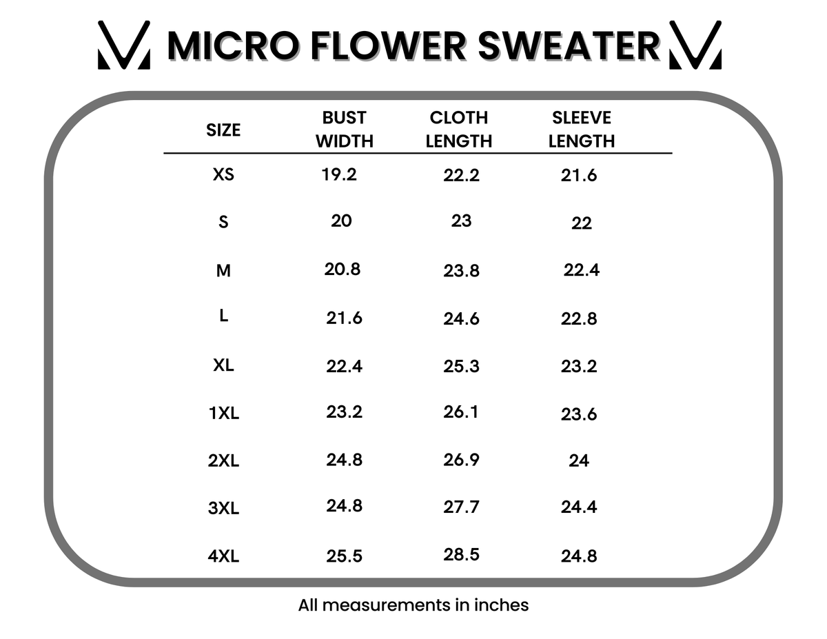 IN STOCK Micro Flower Sweater - Ivory by Michelle Mae