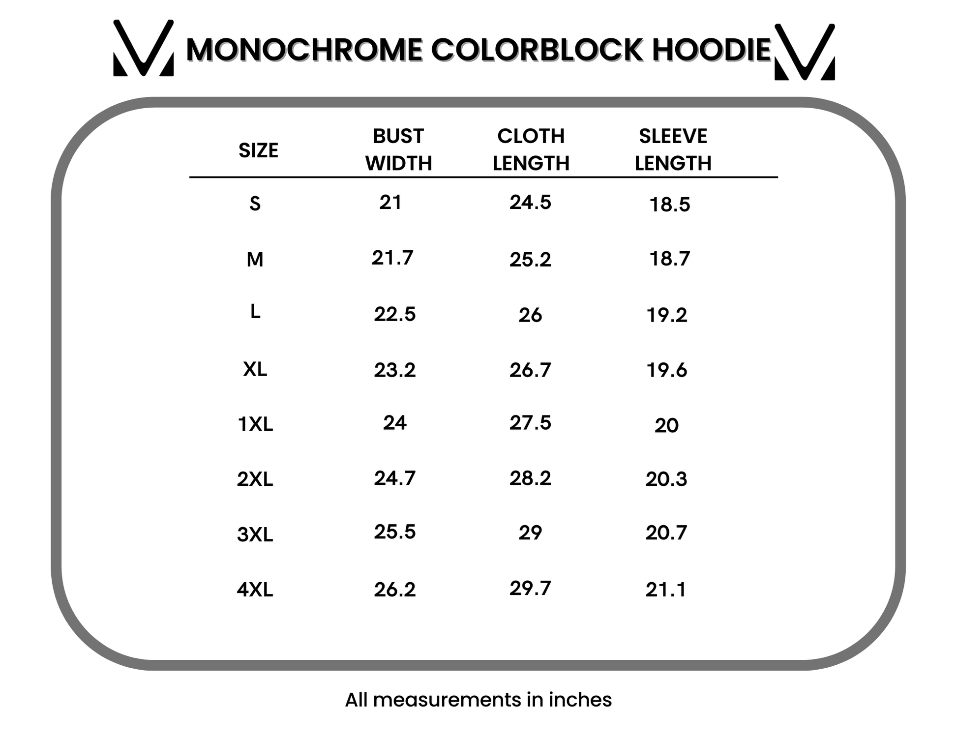 IN STOCK Monochrome Colorblock Hoodie by Michelle Mae