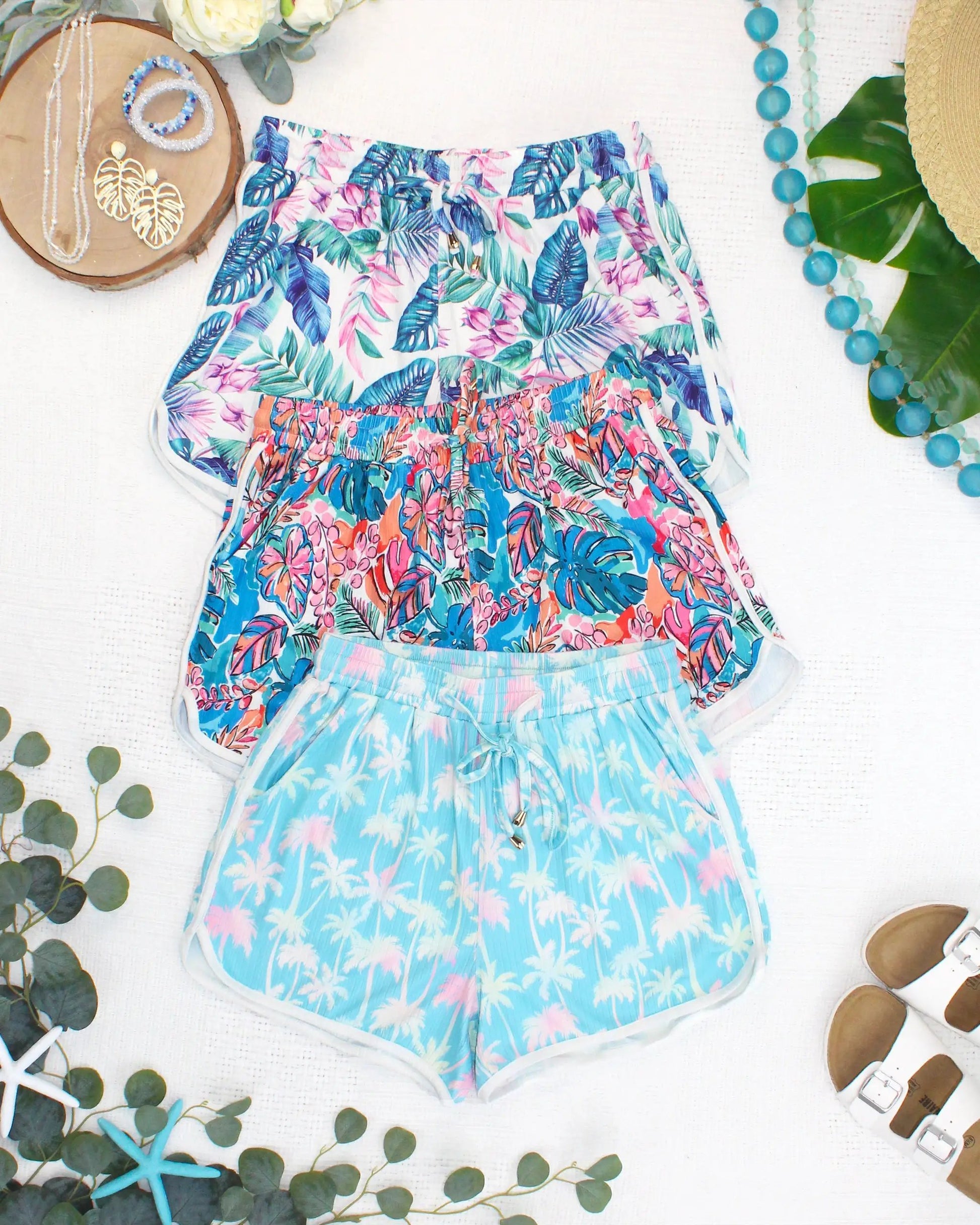 IN STOCK Nova Summer Shorts - Tropical Leaf FINAL SALE by Michelle Mae