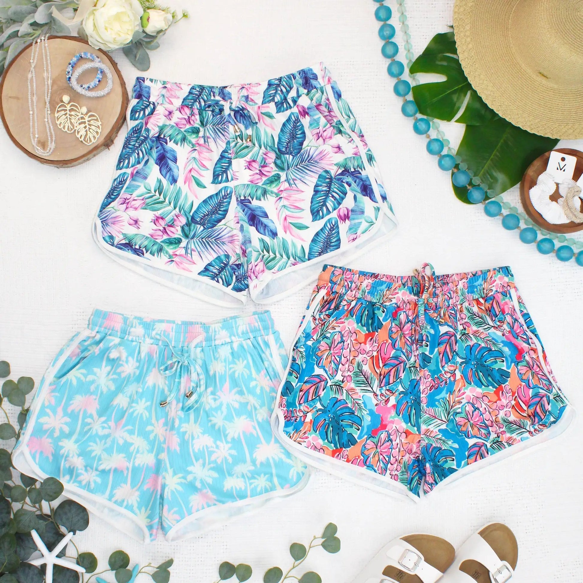 IN STOCK Nova Summer Shorts - Tropical Leaf FINAL SALE by Michelle Mae