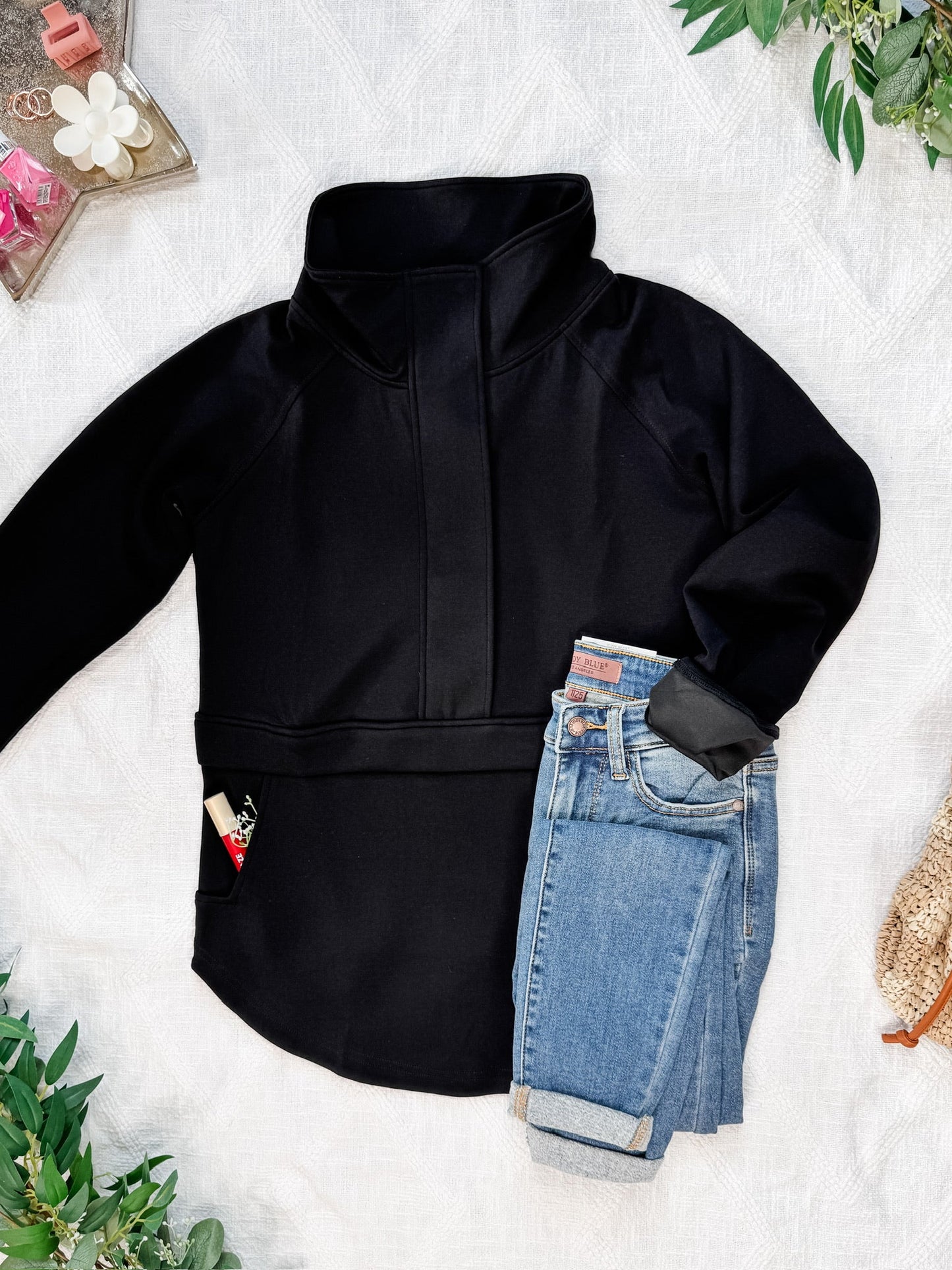 IN STOCK Mia Scuba Halfzip - Black FINAL SALE