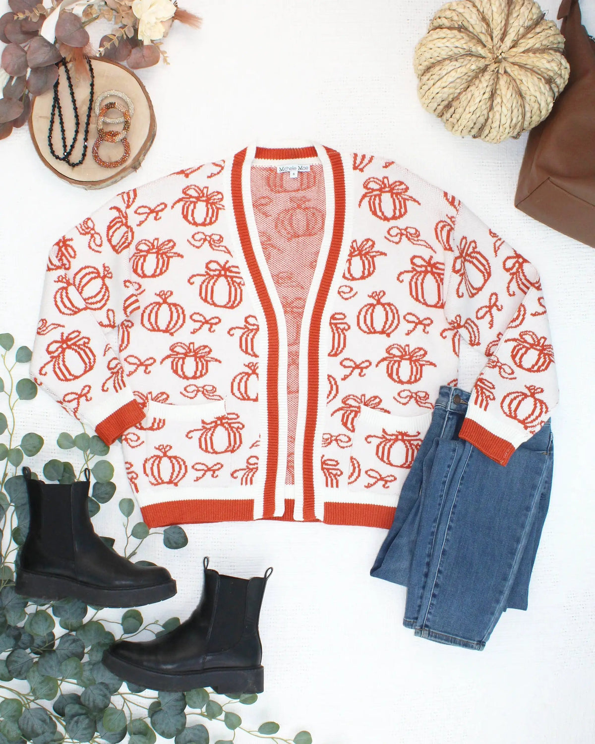 IN STOCK Pumpkins Pocket Cardigan by Michelle Mae