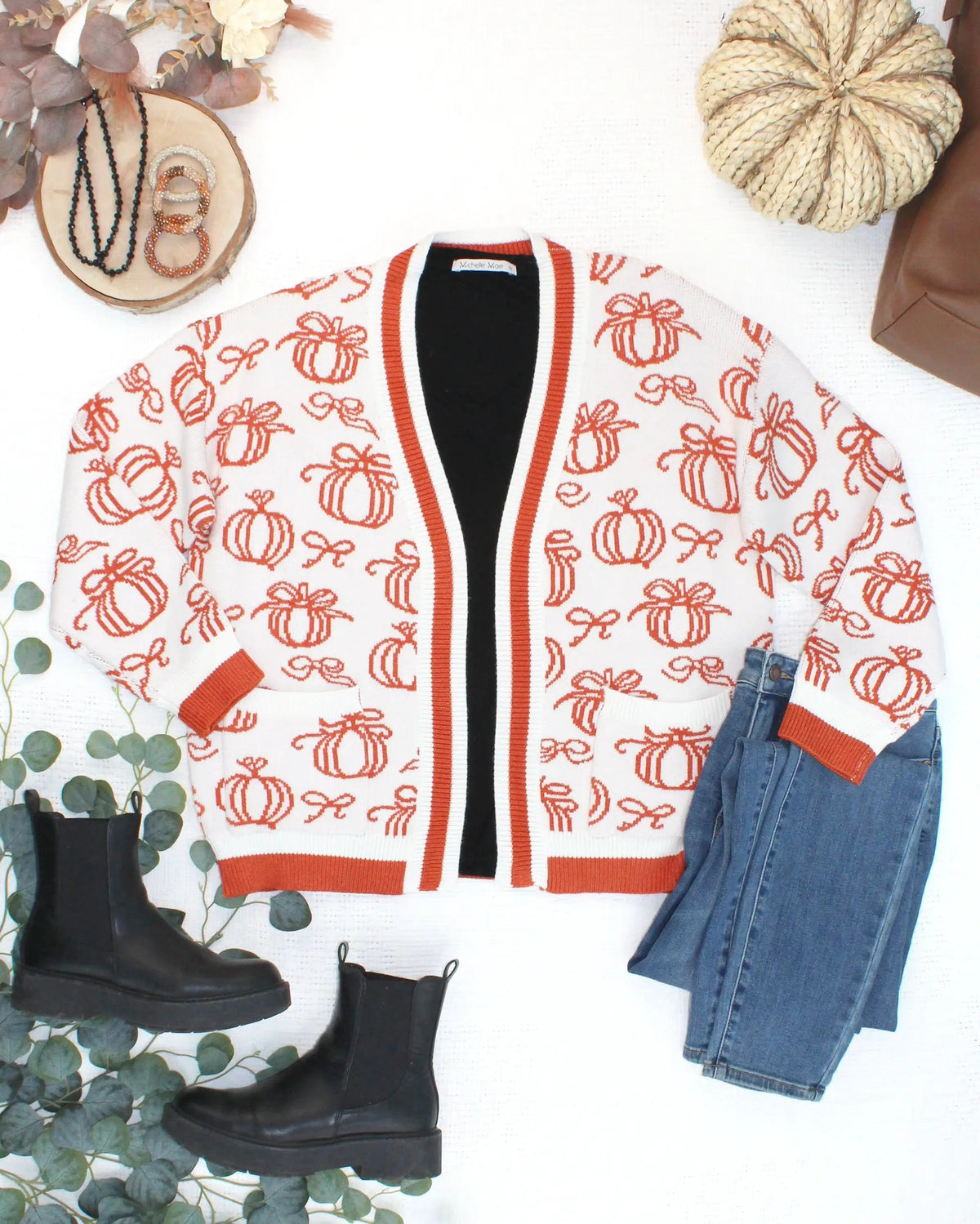 IN STOCK Pumpkins Pocket Cardigan by Michelle Mae