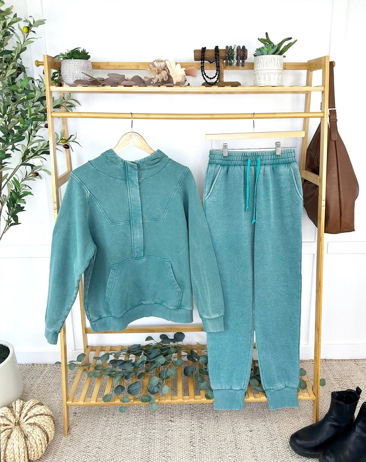 IN STOCK Ryker Vintage Wash Hoodie- Teal by Michelle Mae