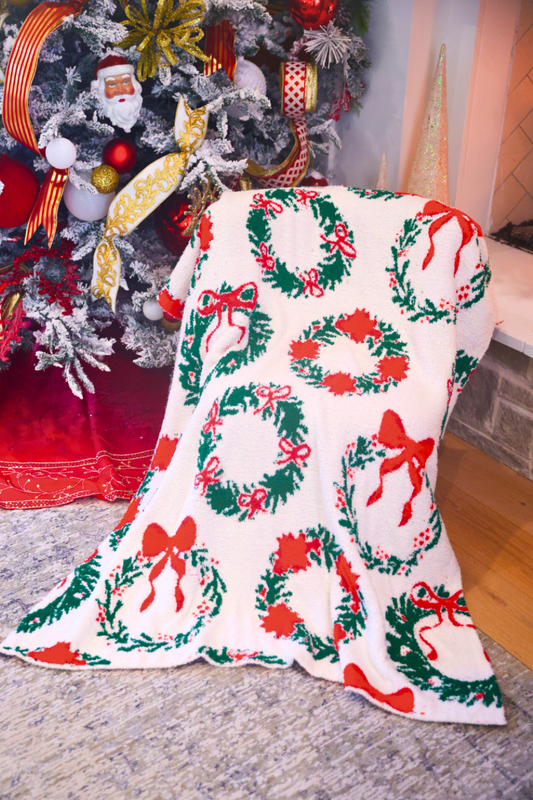 PREORDER- Ribbon Wreath Blanket by Jess Lea