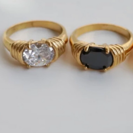 Diamond Ring With Two Options Water Resistant Size 6 7 8 by Chansuttpearls