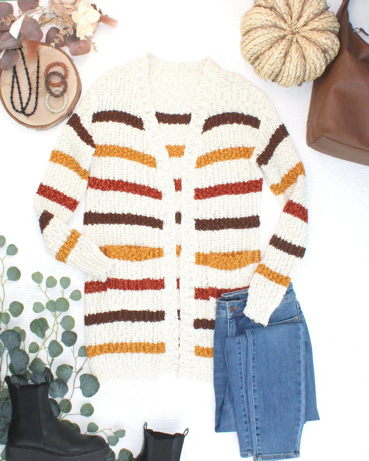 IN STOCK Fall Striped Cardigan by Michelle Mae