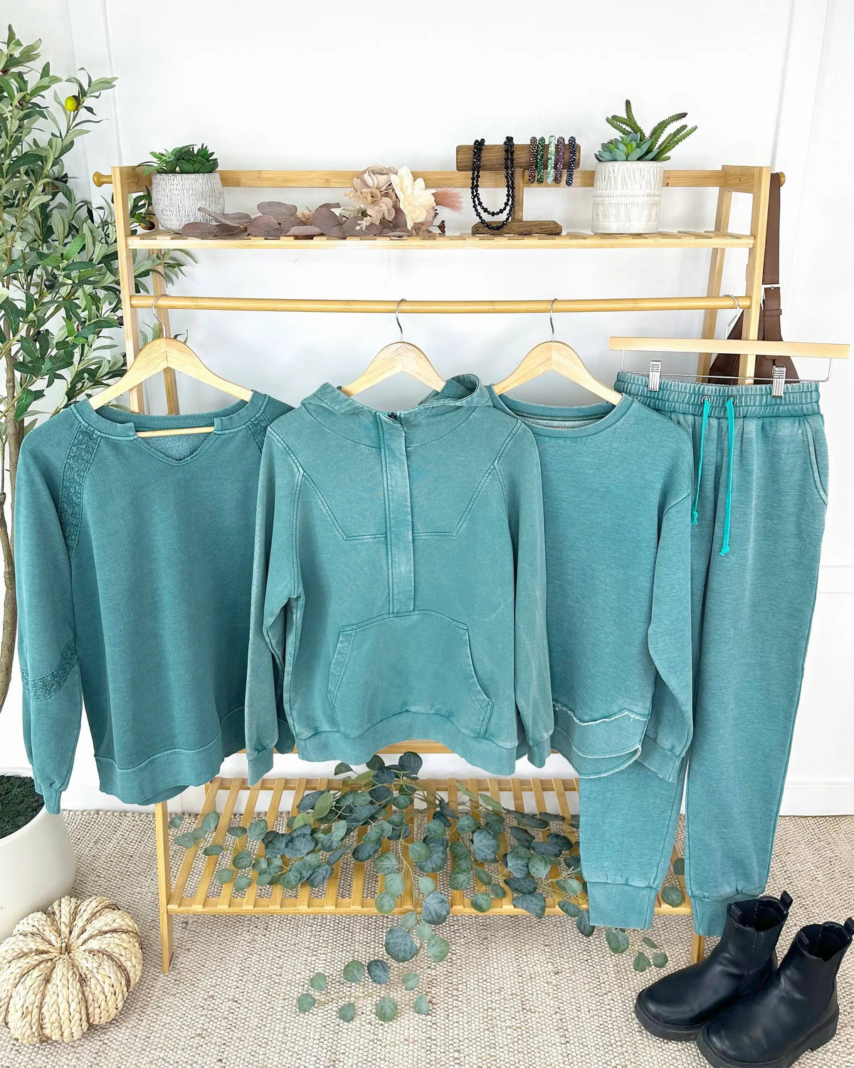 IN STOCK Ryker Vintage Wash Hoodie- Teal by Michelle Mae