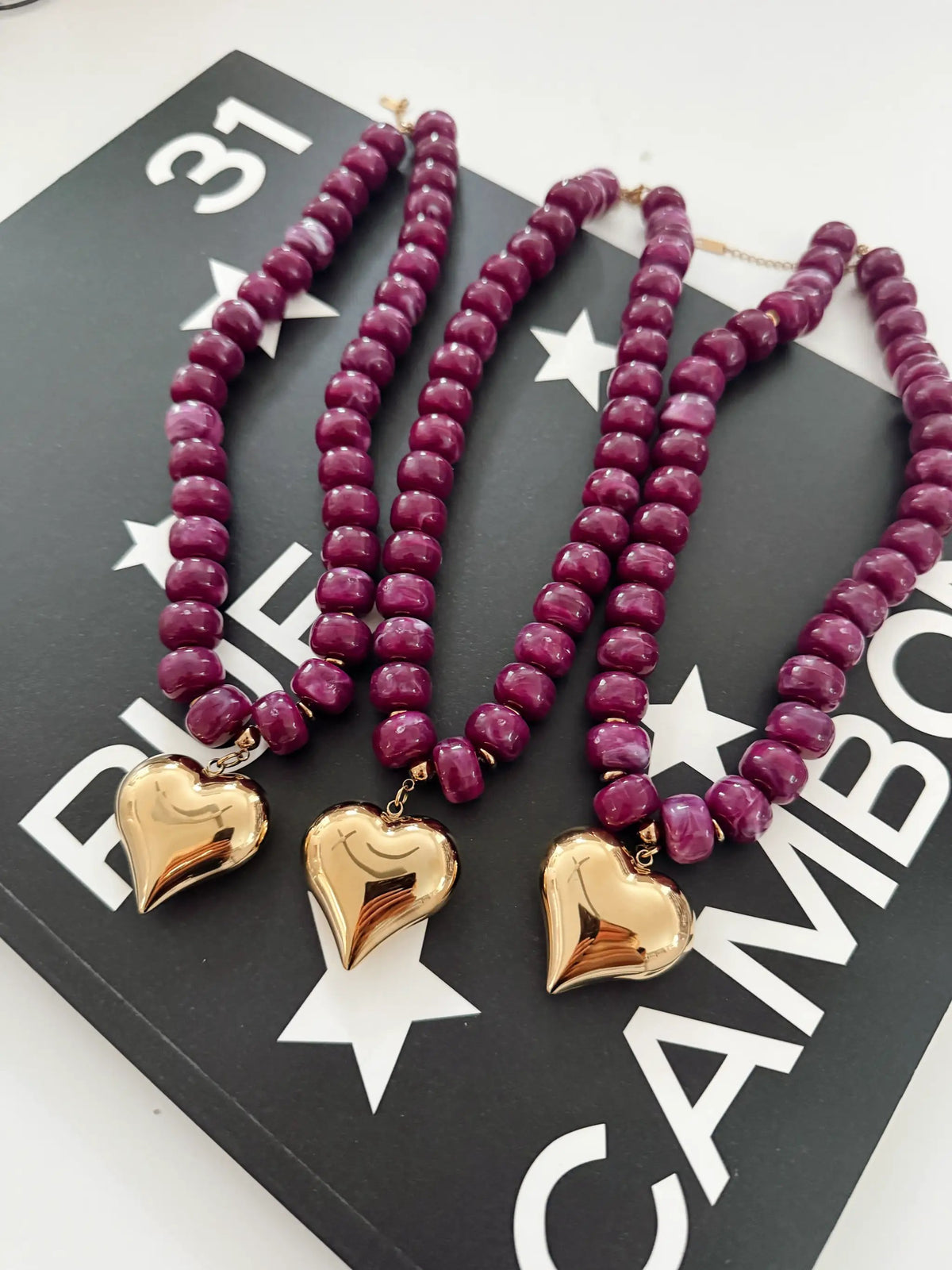 PURPLE HEART NECKLACE by Chansuttpearls