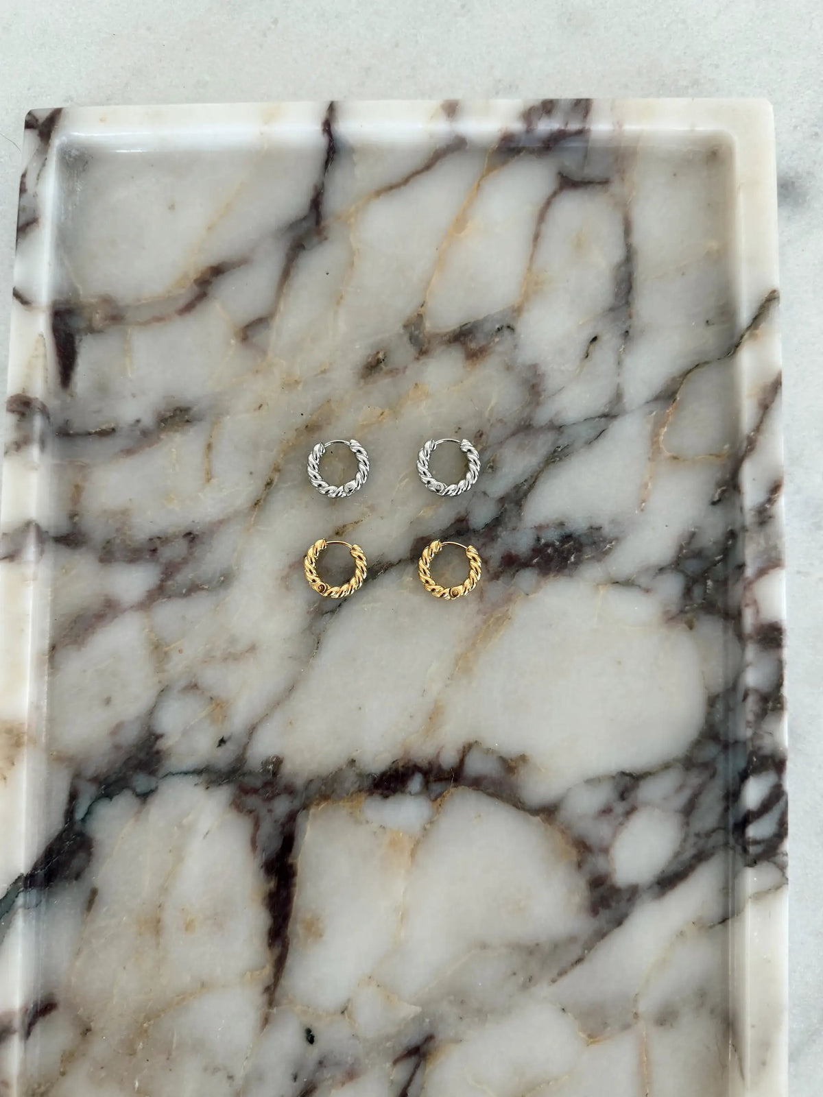 IVORY HOOPS by Chansuttpearls