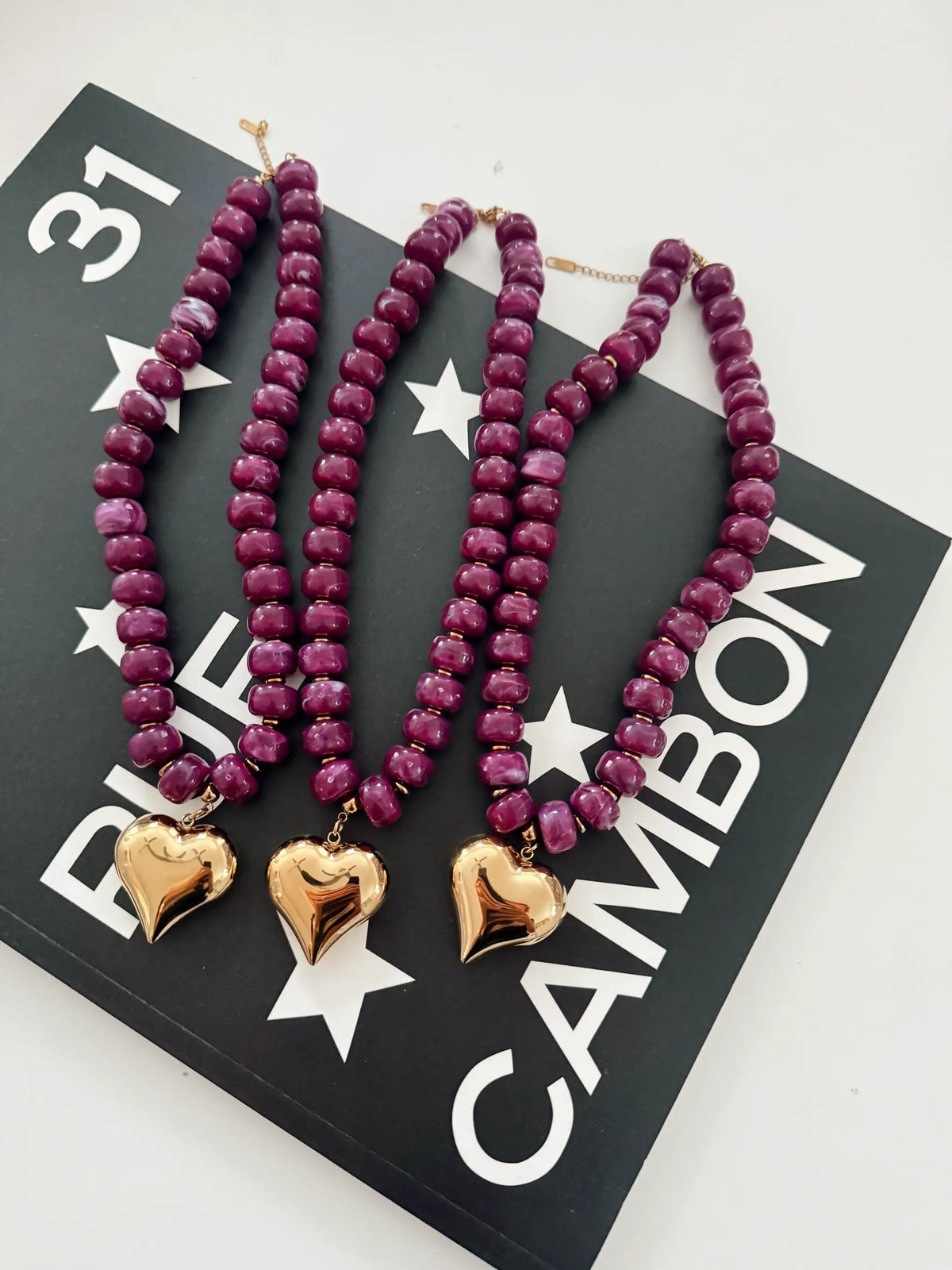 PURPLE HEART NECKLACE by Chansuttpearls