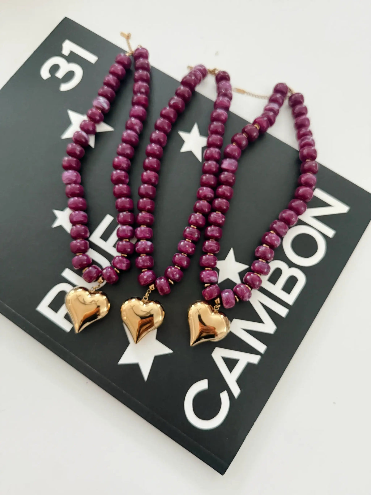 PURPLE HEART NECKLACE by Chansuttpearls
