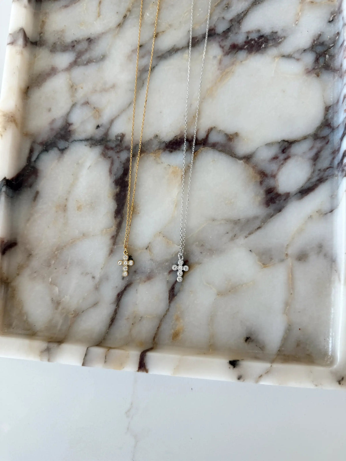 JOY CROSS NECKLACE by Chansuttpearls