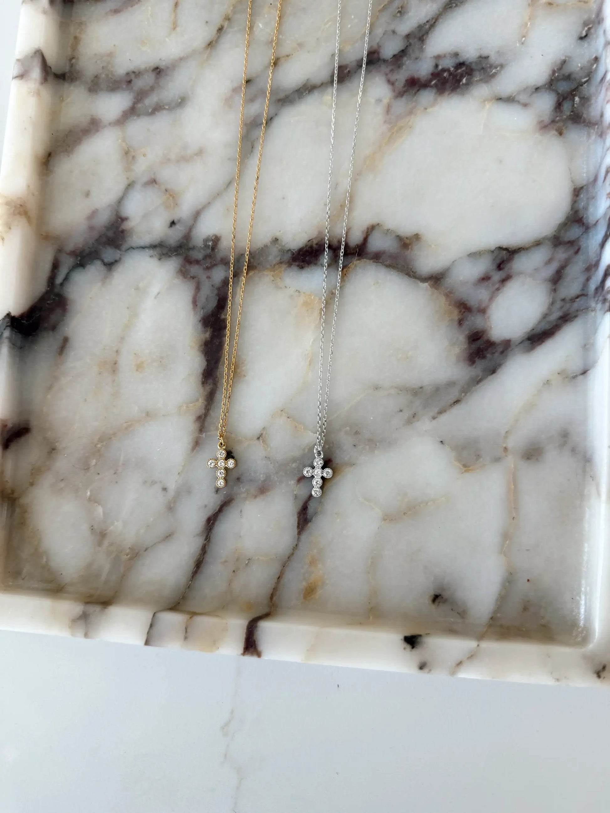 JOY CROSS NECKLACE by Chansuttpearls