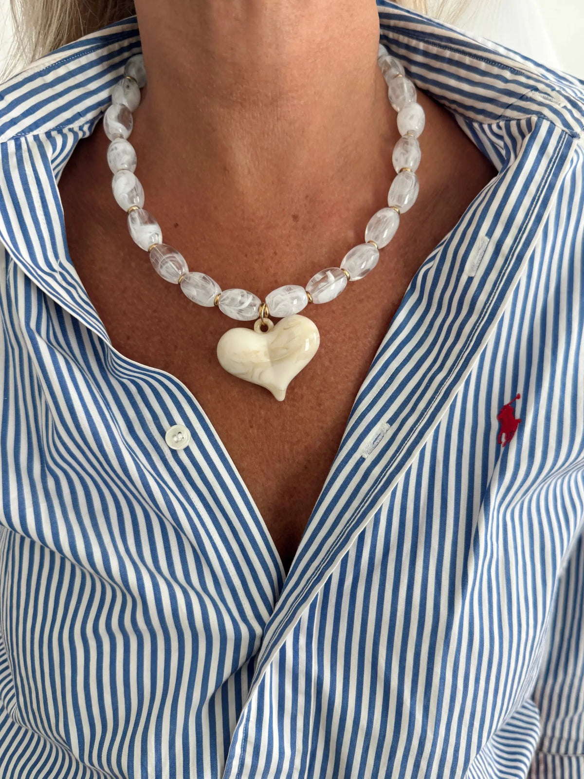 WHITE HANNAH NECKLACE by Chansuttpearls
