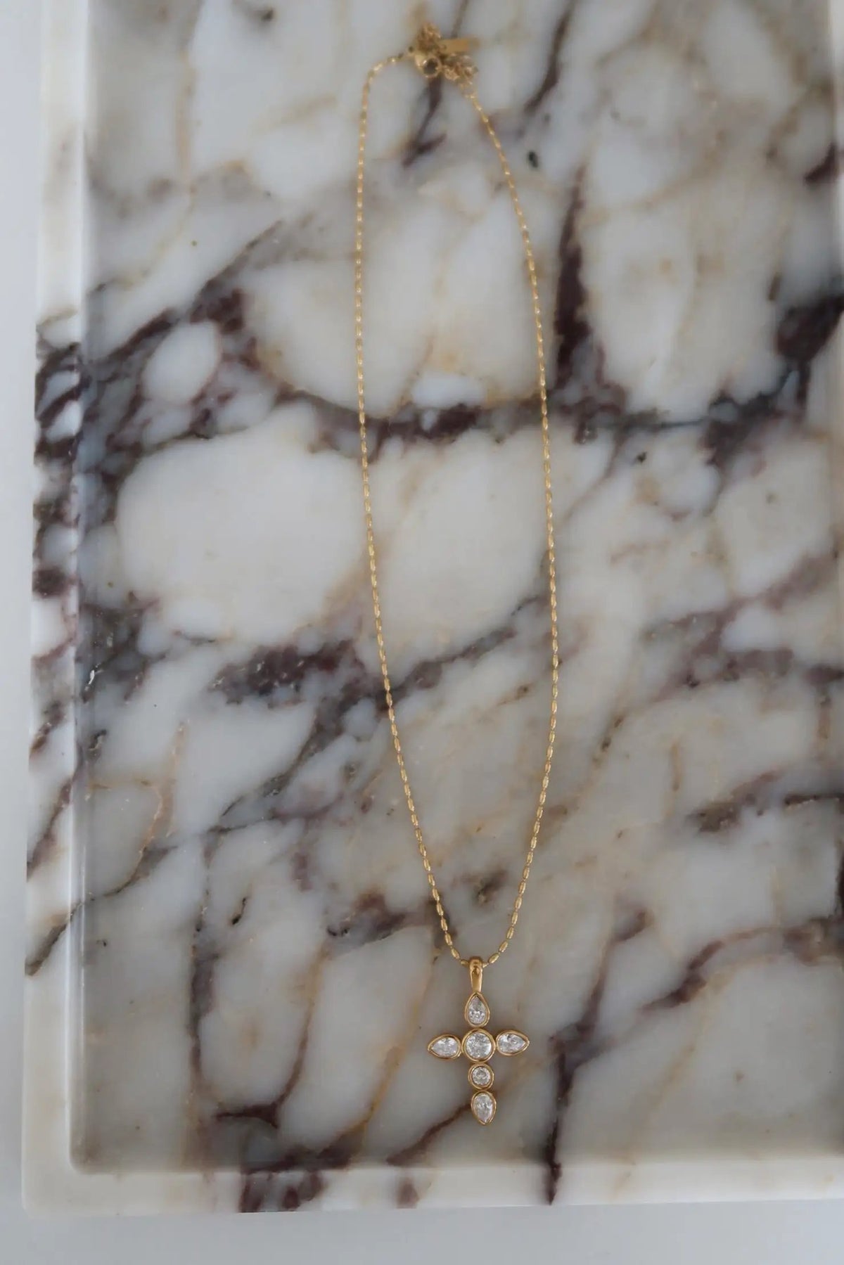 Noelle Adjustable Cross Necklace Water Resistant With Lifetime Warranty
