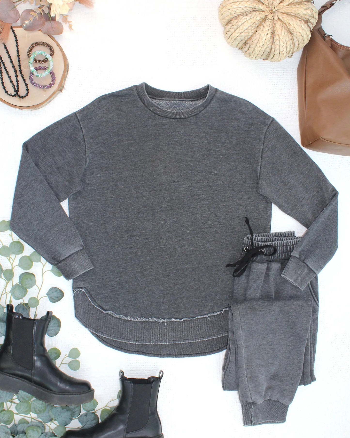 IN STOCK Vintage Wash Pullover - Black by Michelle Mae